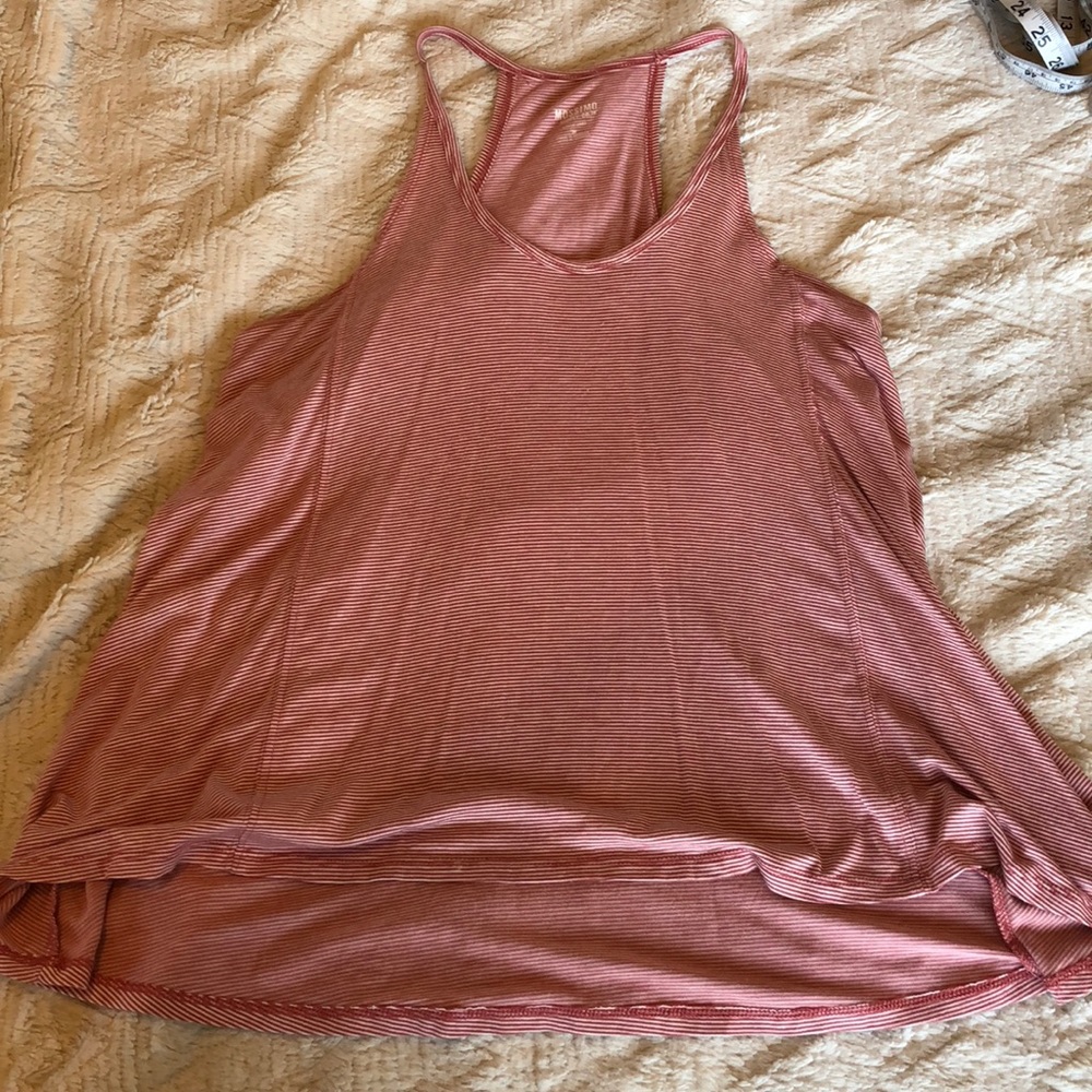 Light red and white striped tank top